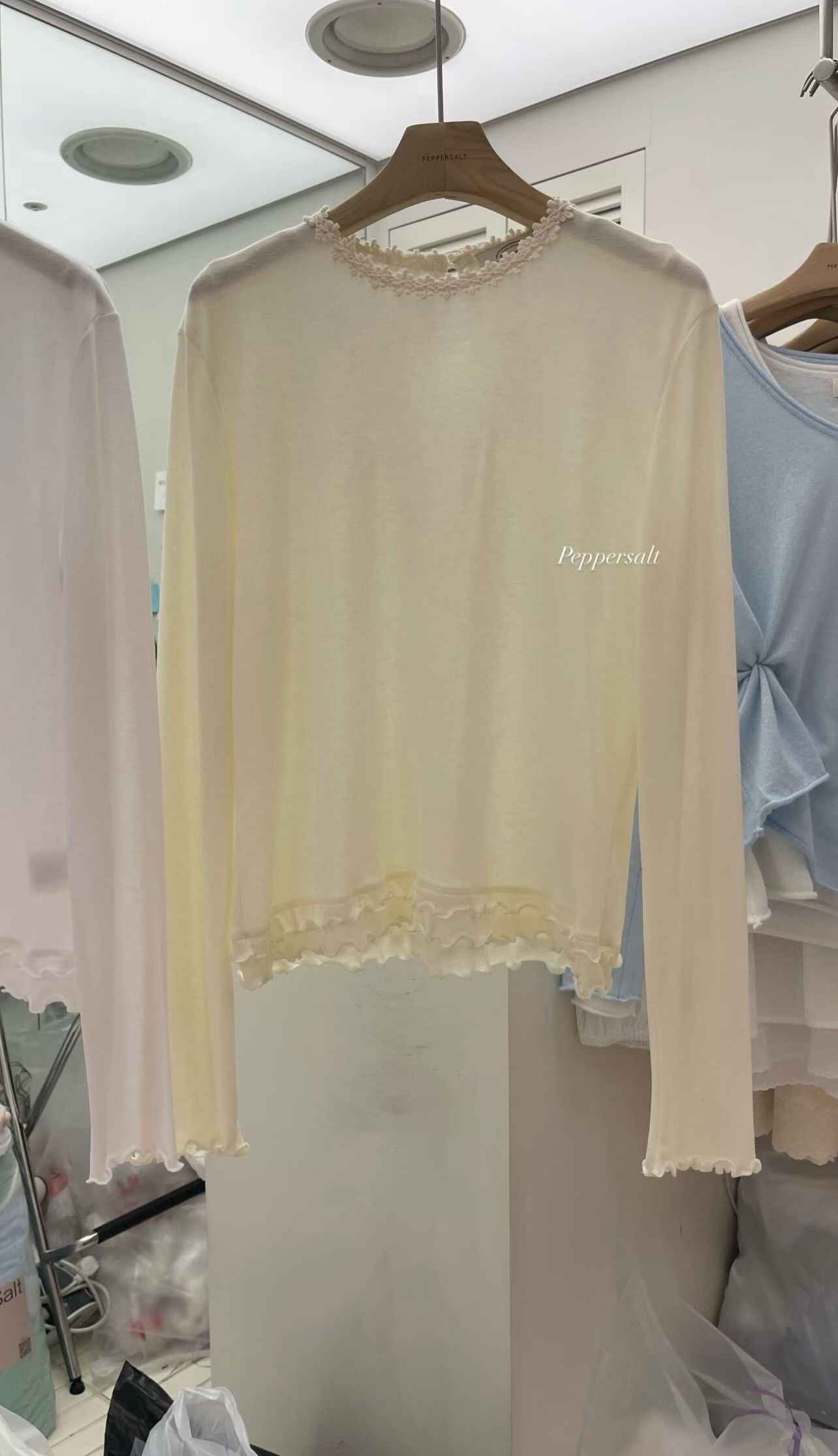 PEPPER 페페韓國直郵實拍女裝新品26春夏休閑職業長袖T恤PEPPER-SEOUL長袖T恤圖色2