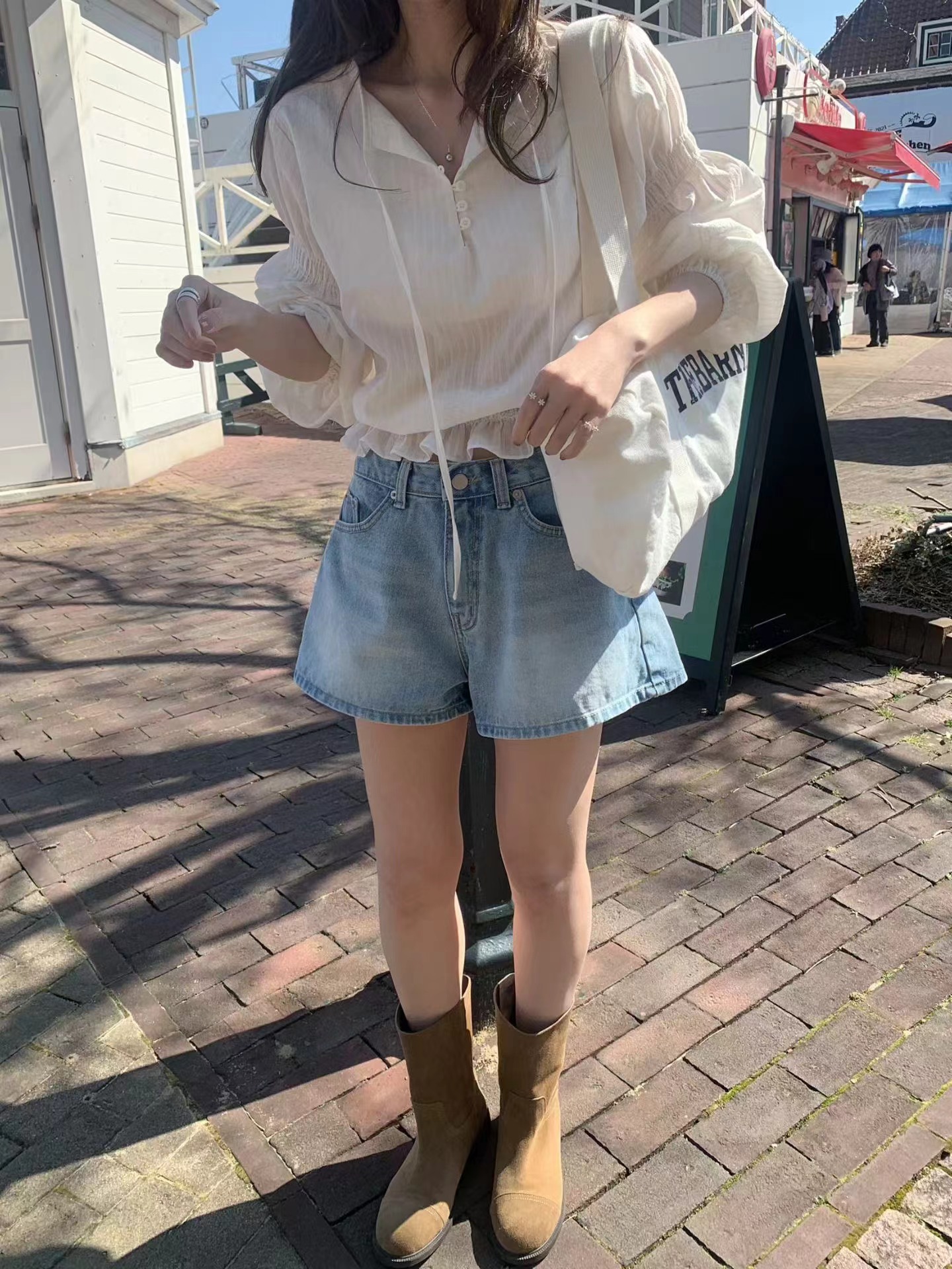 MELLOUNGE-멜라운지-T韓國東大門代購女裝新品休閑短褲短款MELLOUNGE-2件起短褲圖色1