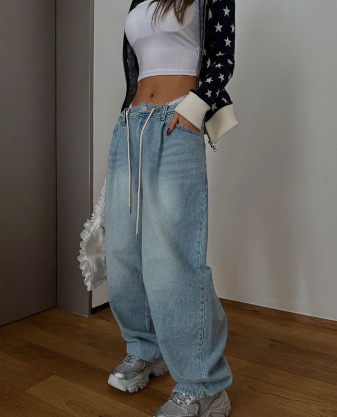 L V C韓國直郵女士新款熱賣時尚26春夏職業推薦人氣牛仔褲L_V_C牛仔褲