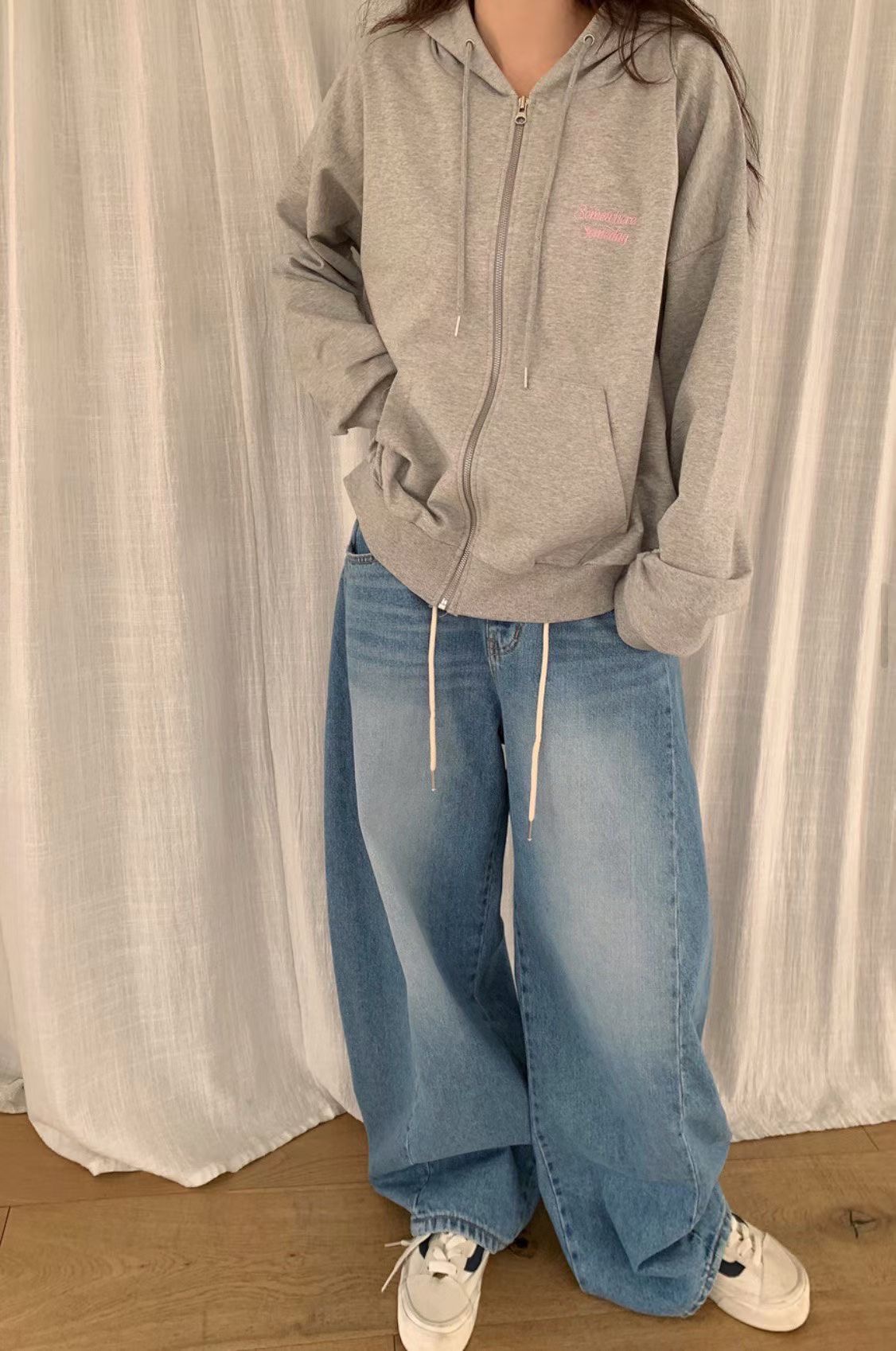 L V C韓國直郵實拍女裝新品職業休閑人氣熱賣推薦牛仔褲L_V_C牛仔褲