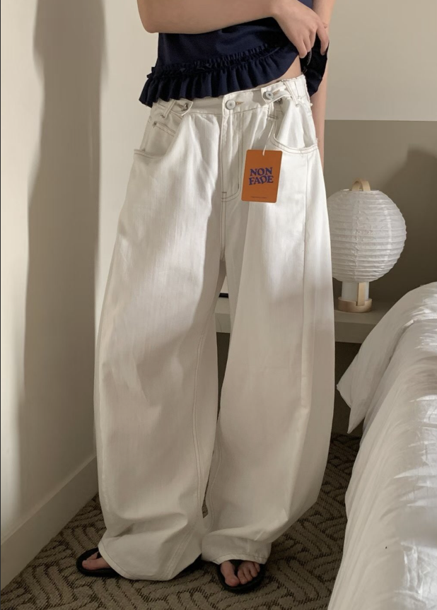 L V C韓國直郵女士新款熱賣職業時尚休閑26春夏人氣牛仔褲L_V_C牛仔褲圖色1