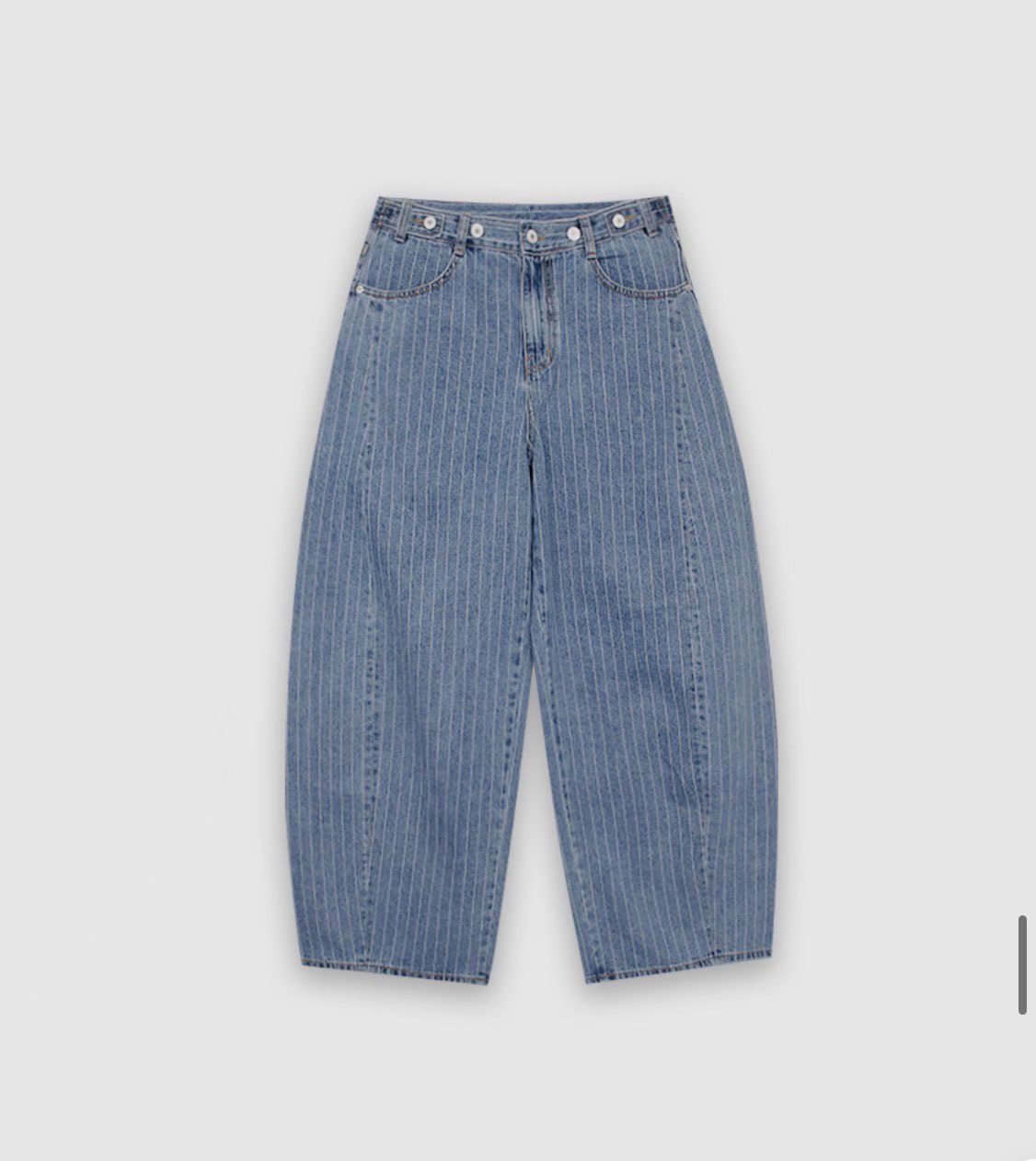 L V C韓國東大門直郵女裝新品熱賣推薦休閑職業牛仔褲條紋L_V_C牛仔褲圖色1