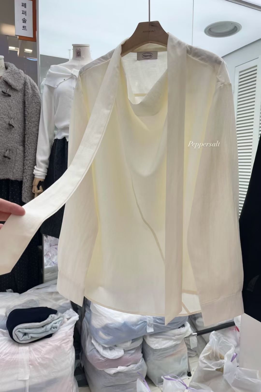 PEPPER 페페韓國直郵女裝新品職業時尚26春夏襯衫蕾絲衫PEPPER-SEOUL襯衫/蕾絲衫圖色1