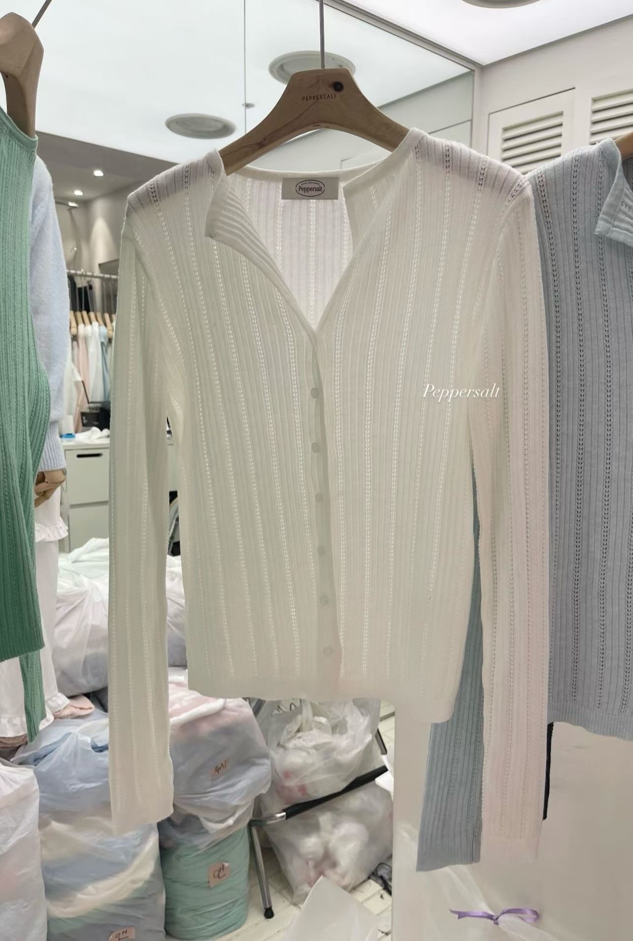 PEPPER 페페韓國東大門代購女裝新品熱賣人氣針織衫開衫PEPPER-SEOUL針織衫圖色2