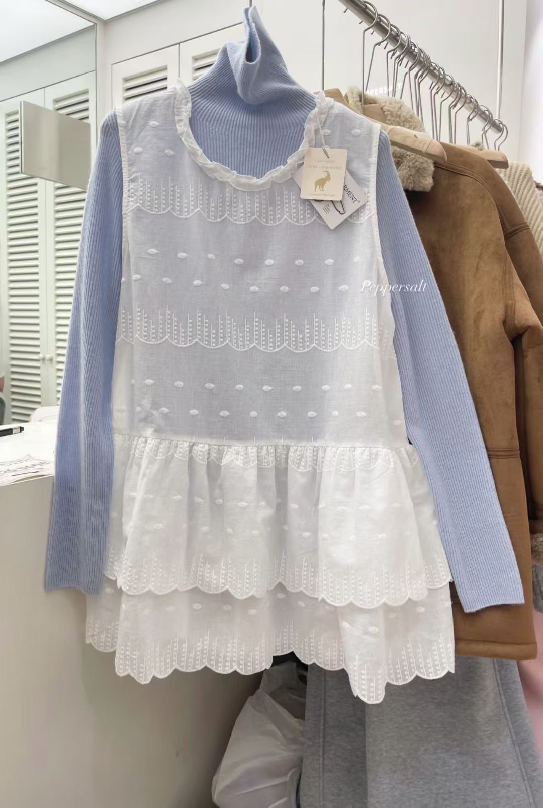 PEPPER 페페韓國東大門直郵女裝新款人氣連衣裙不含內搭PEPPER-SEOUL連衣裙圖色1