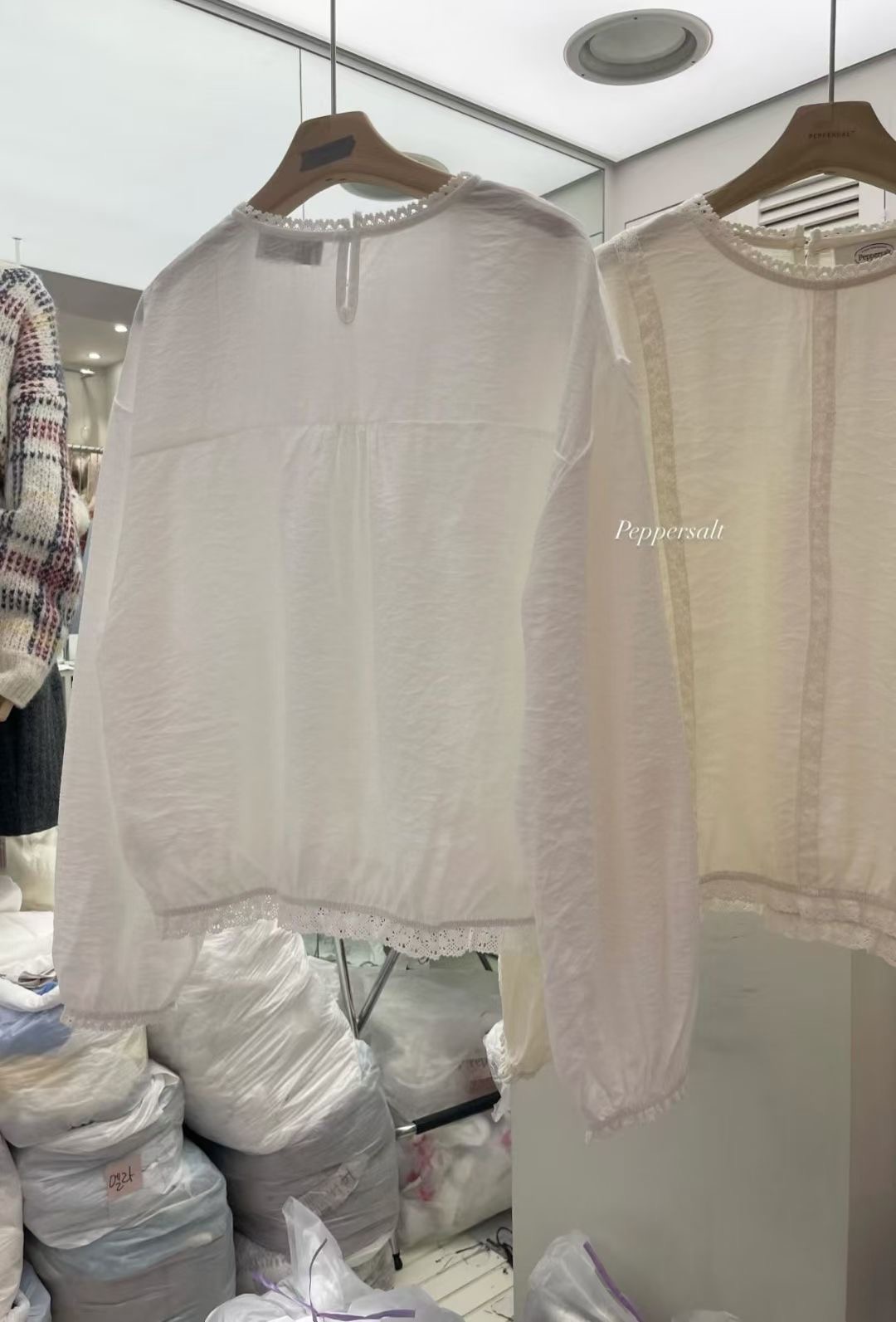 PEPPER 페페韓國東大門代購女士新品職業休閑襯衫蕾絲衫PEPPER-SEOUL襯衫/蕾絲衫