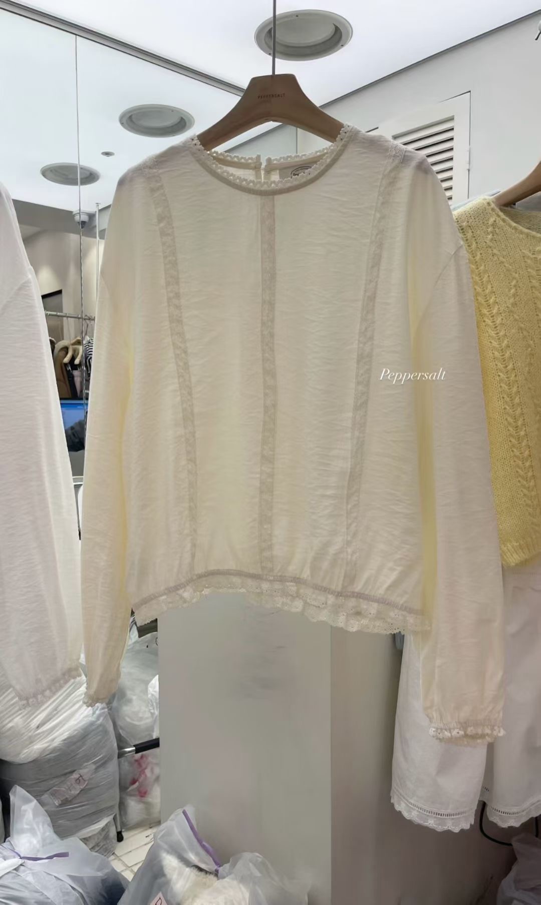 PEPPER 페페韓國東大門代購女士新品職業休閑襯衫蕾絲衫PEPPER-SEOUL襯衫/蕾絲衫圖色2