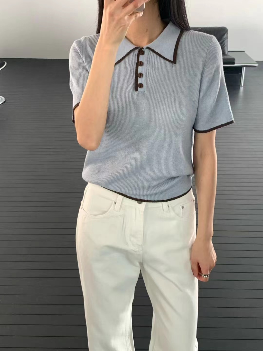 WADE東大門實拍女士新品推薦26春夏真品熱賣時尚休閑針織衫WADE針織衫