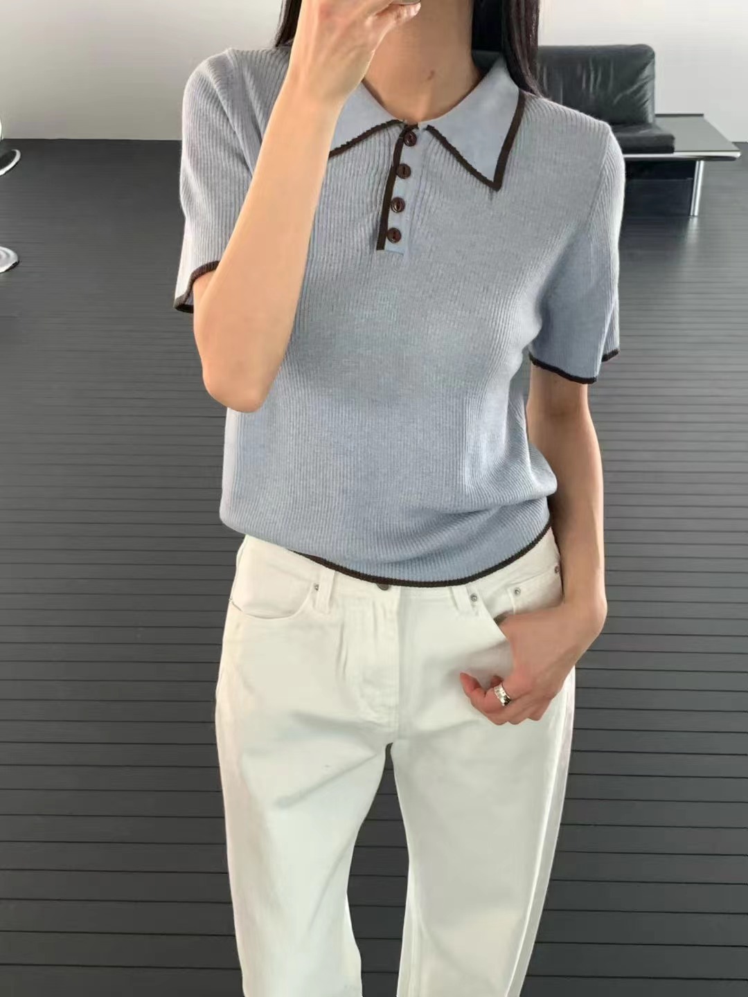 WADE東大門實拍女士新品推薦26春夏真品熱賣時尚休閑針織衫WADE針織衫