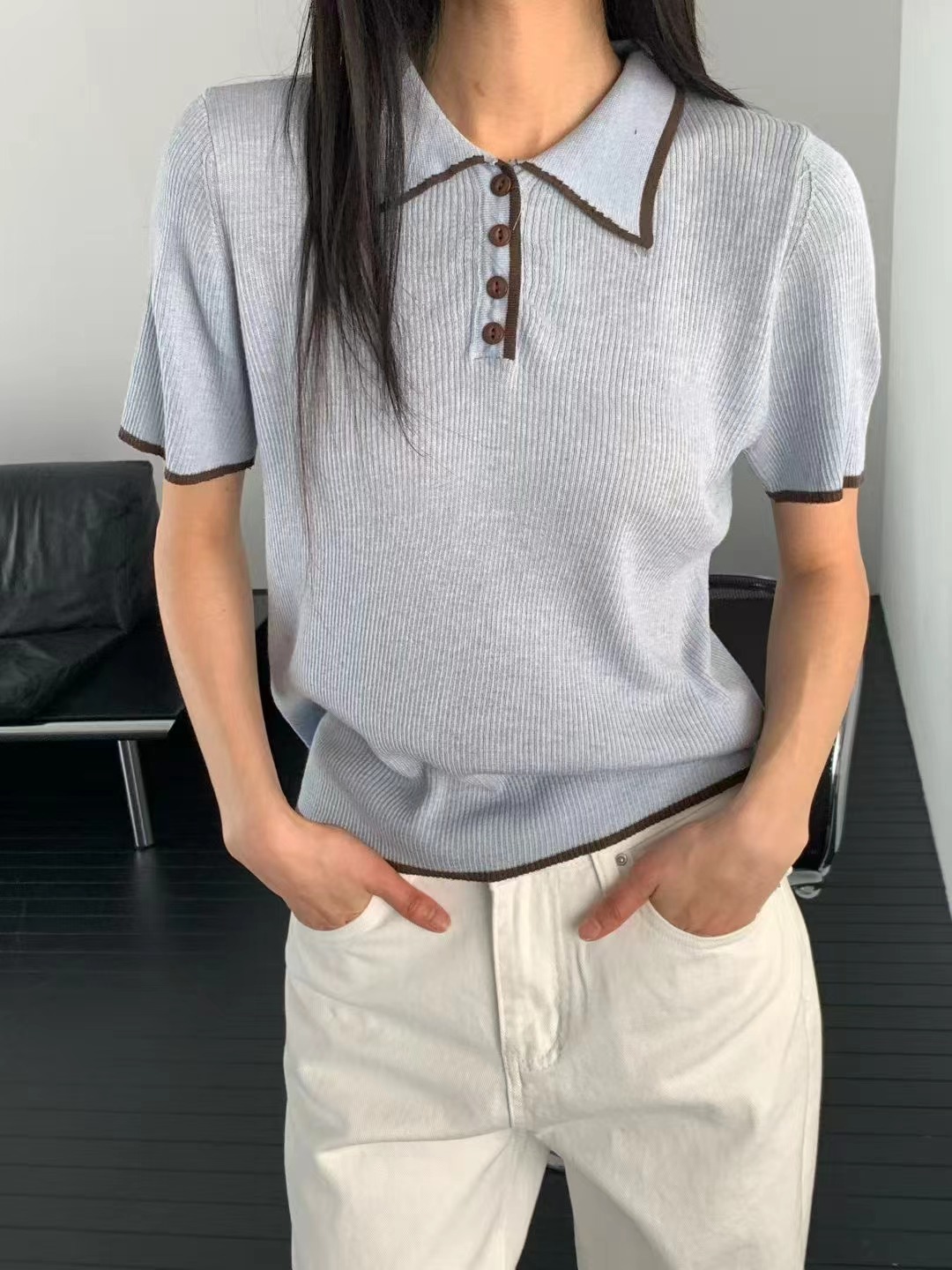 WADE東大門實拍女士新品推薦26春夏真品熱賣時尚休閑針織衫WADE針織衫圖色4