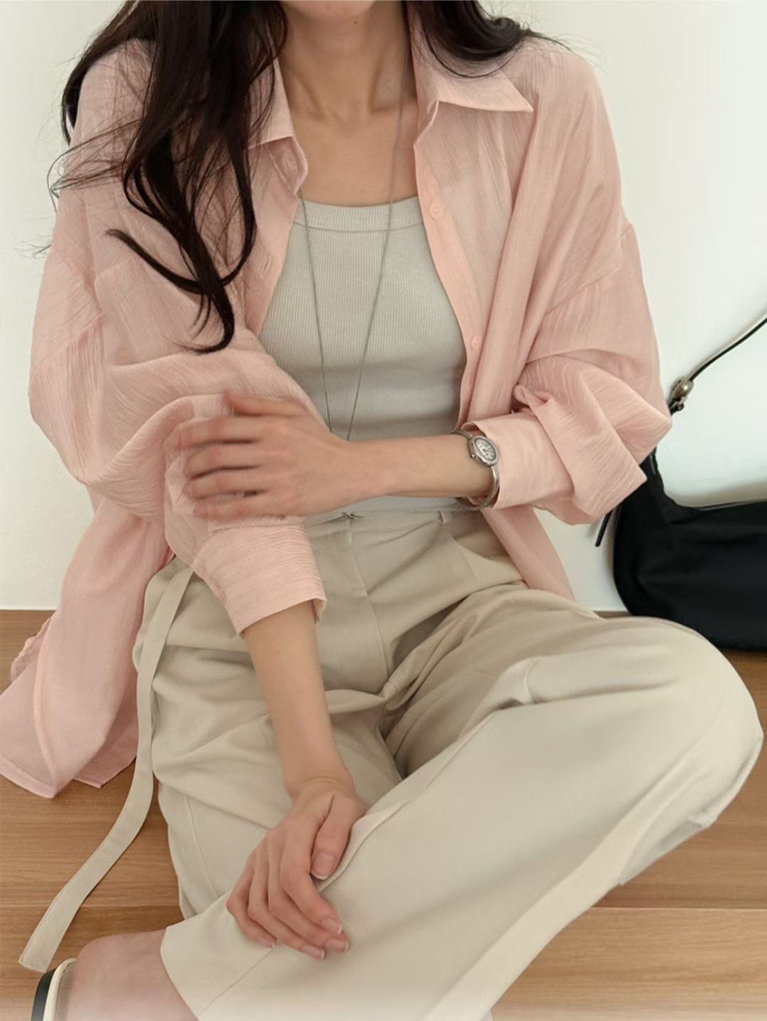 9nine東大門直郵女士新品真品26春夏職業休閑推薦襯衫蕾絲衫9nine襯衫/蕾絲衫