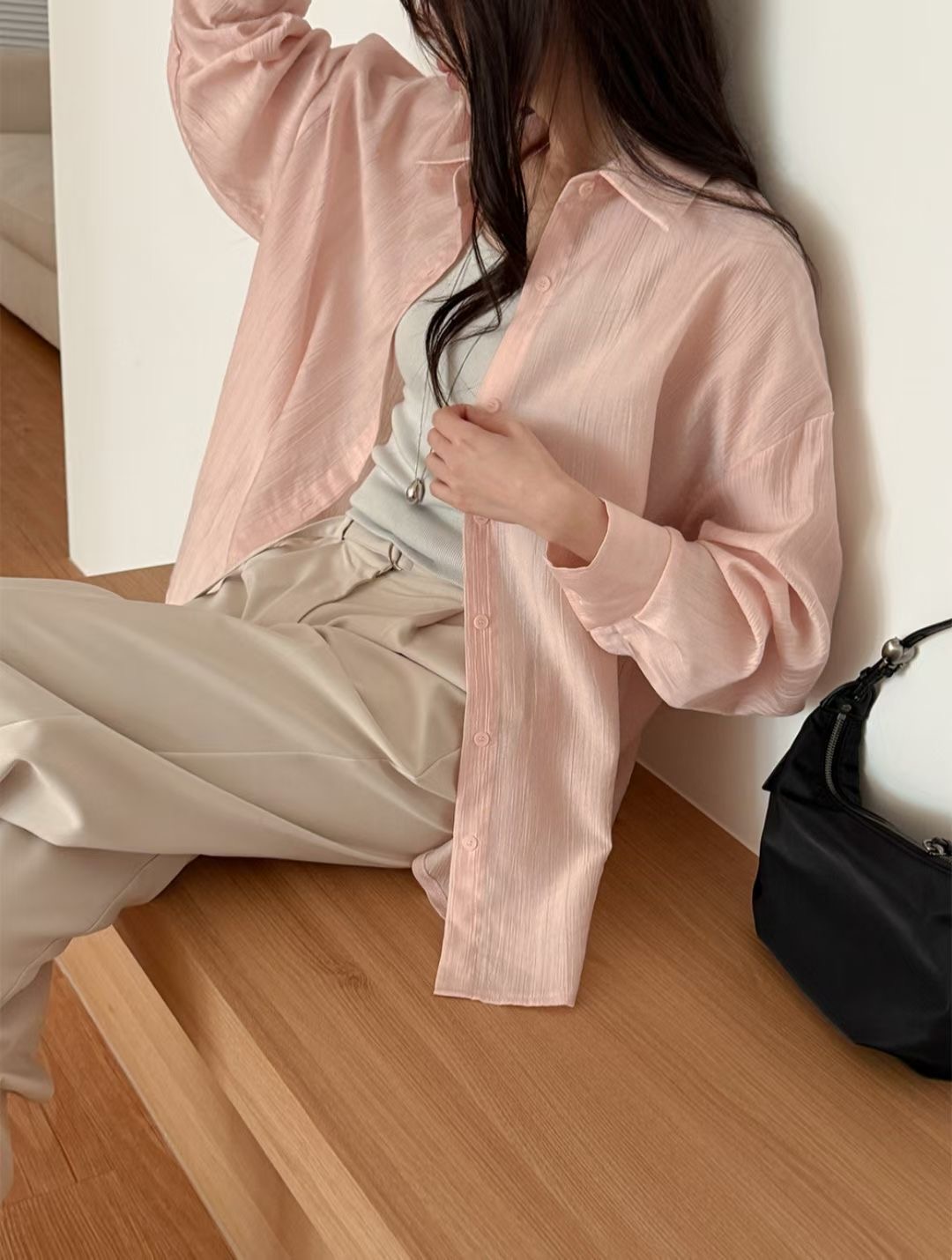 9nine東大門直郵女士新品真品26春夏職業休閑推薦襯衫蕾絲衫9nine襯衫/蕾絲衫