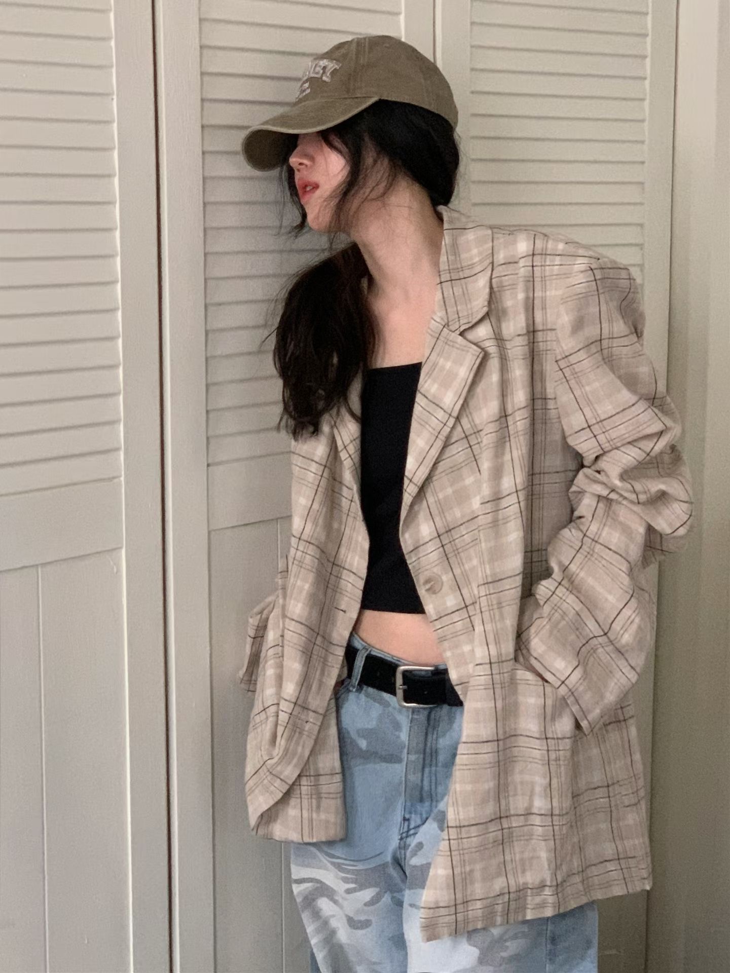 9nine韓國直郵女裝新款真品時尚熱賣休閑26春夏職業人氣夾克9nine夾克