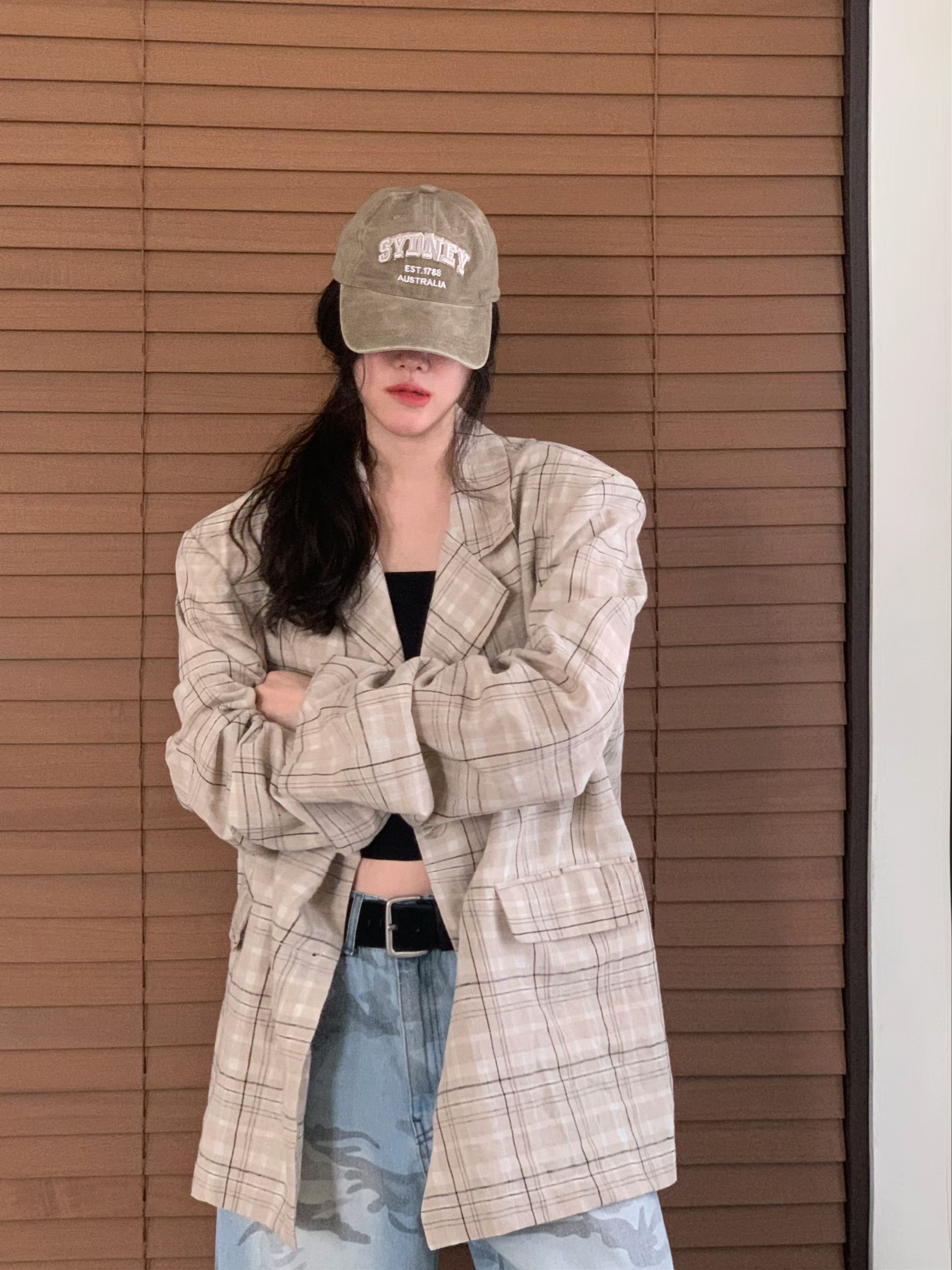 9nine韓國直郵女裝新款真品時尚熱賣休閑26春夏職業人氣夾克9nine夾克圖色1