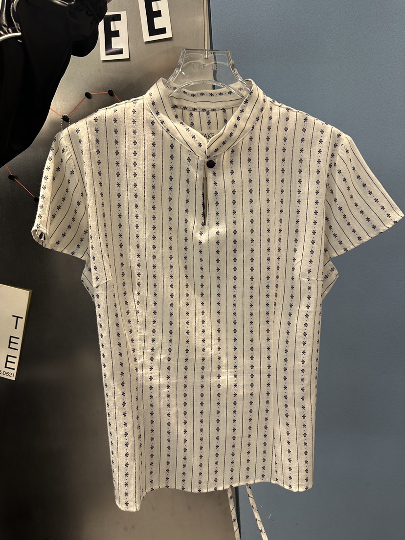 TAKE TEE韓國東大門直郵女士新品時尚26春夏襯衫蕾絲衫刺繡TAKE TEE襯衫/蕾絲衫圖色1