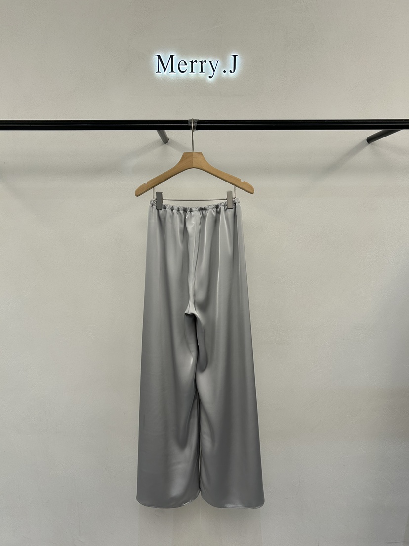 MERRY-J韓國東大門代購女士新品26春夏時尚休閑休閑褲緞面MERRY-J休閑褲