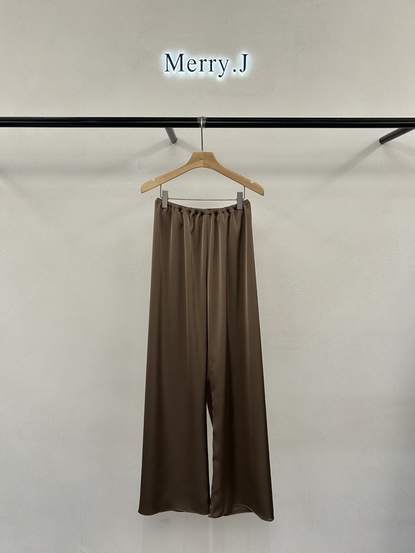 MERRY-J韓國東大門代購女士新品26春夏時尚休閑休閑褲緞面MERRY-J休閑褲圖色2