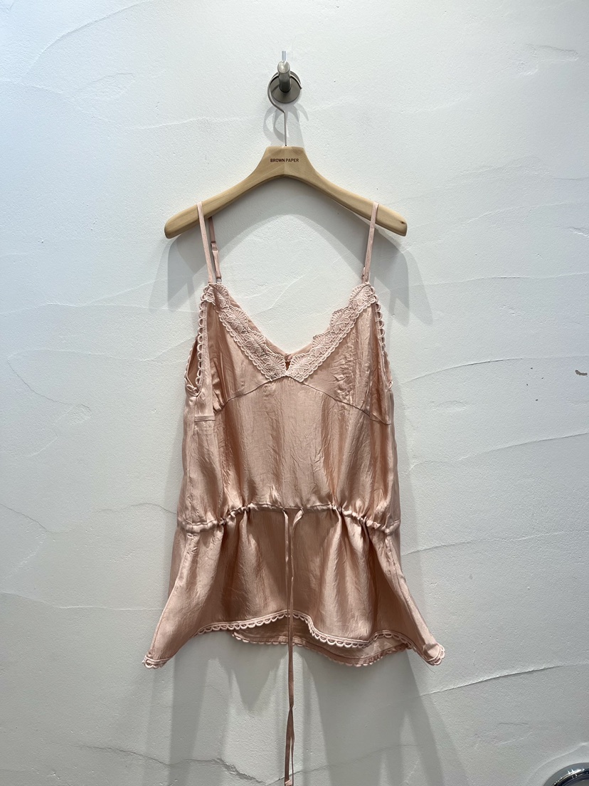 BROWN PAPER-S韓國代購女裝新款推薦時尚吊帶背心復古蕾絲BROWN PAPER-S吊帶/背心圖色2