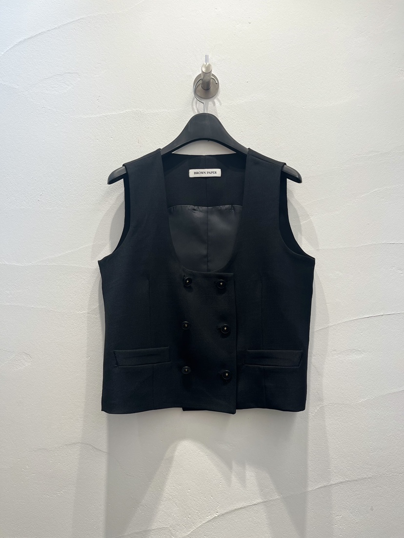 BROWN PAPER-S韓國直郵實拍女裝新款熱賣時尚休閑人氣馬甲BROWN PAPER-S馬甲圖色2