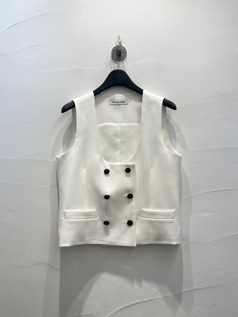 BROWN PAPER-S韓國直郵實拍女裝新款熱賣時尚休閑人氣馬甲BROWN PAPER-S馬甲圖色3