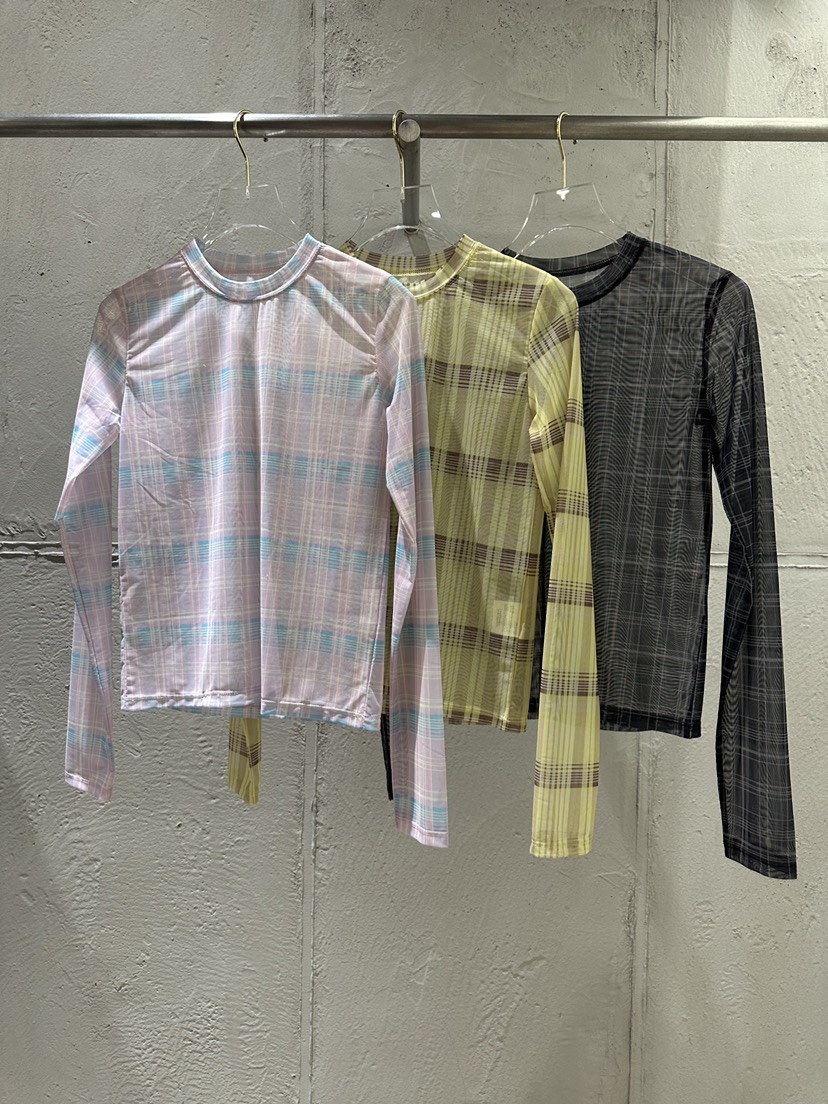 UNICO-p韓國直郵實拍女裝新款熱賣26春夏人氣長袖T恤網眼UNICO長袖T恤