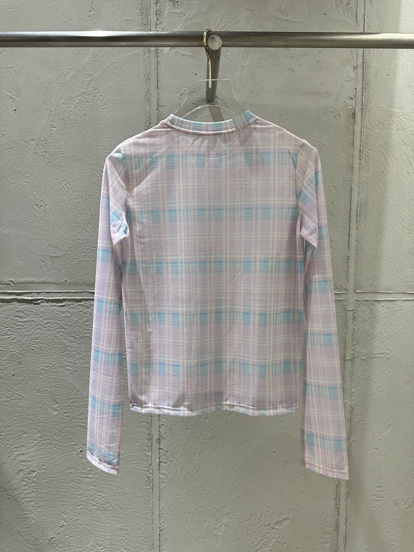 UNICO-p韓國直郵實拍女裝新款熱賣26春夏人氣長袖T恤網眼UNICO長袖T恤