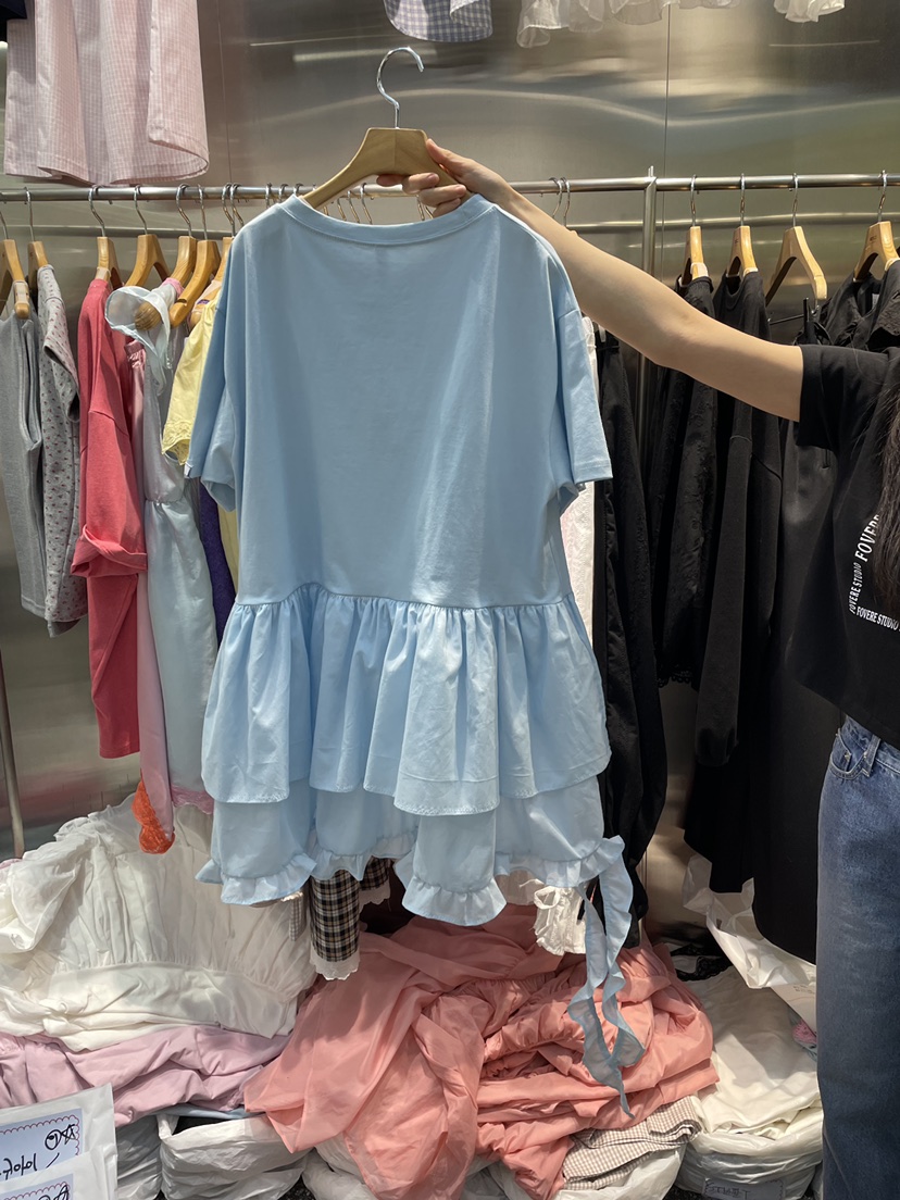 MENDL S韓國直郵女裝新款人氣推薦休閑襯衫蕾絲衫不對稱MENDL S襯衫/蕾絲衫