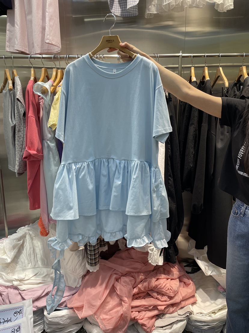 MENDL S韓國直郵女裝新款人氣推薦休閑襯衫蕾絲衫不對稱MENDL S襯衫/蕾絲衫圖色1