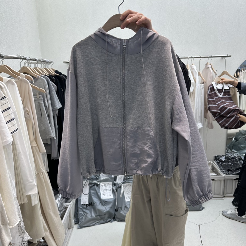 HUMMING BIRD韓國東大門直郵女士新品人氣夾克連帽衫撞色HUMMING BIRD夾克圖色3