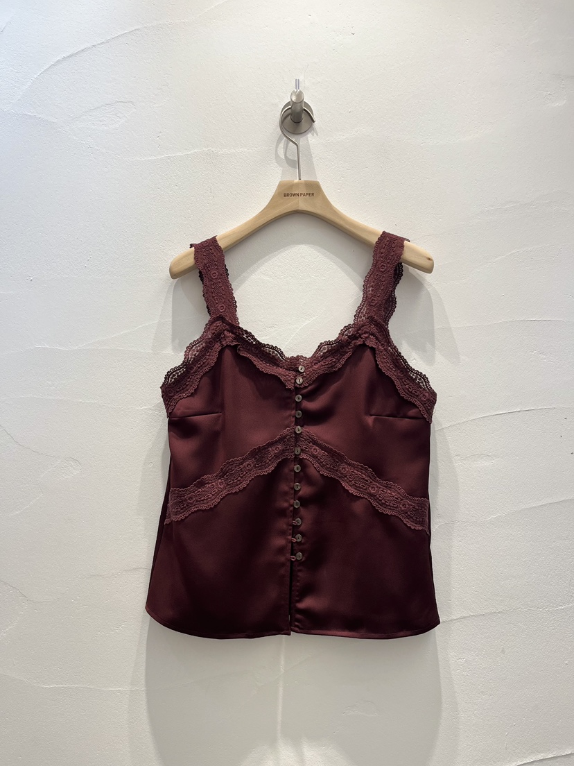 BROWN PAPER-S韓國直郵實拍女裝新品休閑人氣26春夏吊帶背心BROWN PAPER-S吊帶/背心圖色1