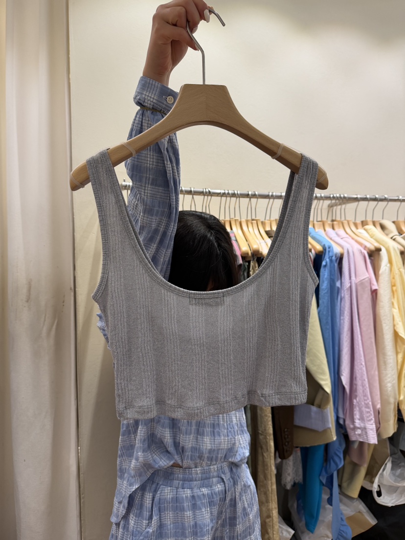 AUVERFIT韓國直郵實拍女裝新款職業26春夏熱賣吊帶背心羅紋AUVERFIT吊帶/背心