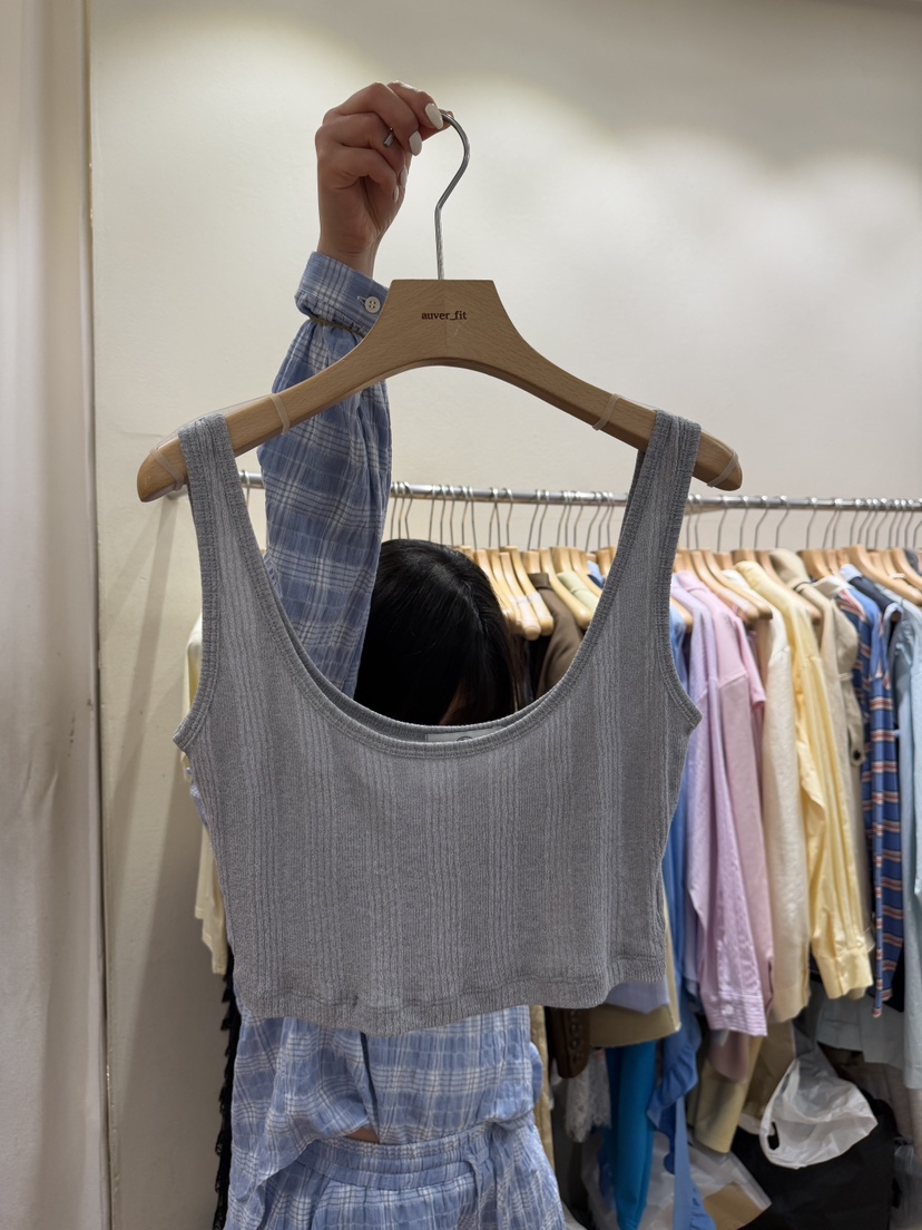 AUVERFIT韓國直郵實拍女裝新款職業26春夏熱賣吊帶背心羅紋AUVERFIT吊帶/背心圖色1