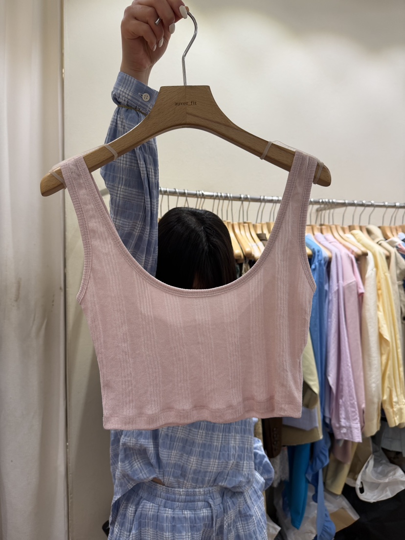 AUVERFIT韓國直郵實拍女裝新款職業26春夏熱賣吊帶背心羅紋AUVERFIT吊帶/背心圖色2