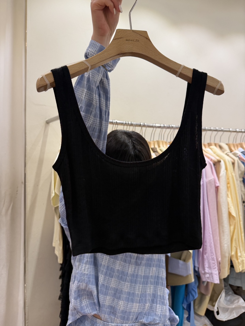 AUVERFIT韓國直郵實拍女裝新款職業26春夏熱賣吊帶背心羅紋AUVERFIT吊帶/背心圖色3