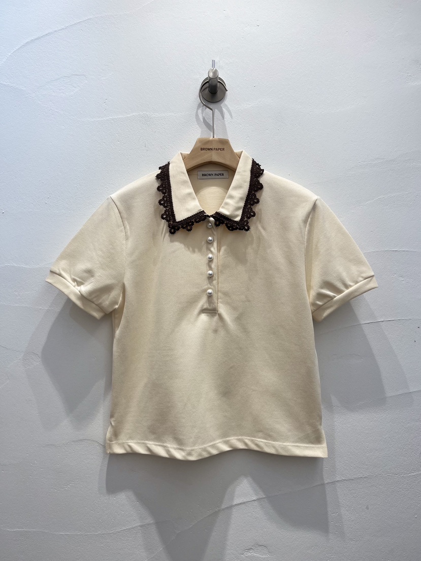 BROWN PAPER-S韓國直郵女士新品熱賣休閑26春夏襯衫蕾絲衫BROWN PAPER-S襯衫/蕾絲衫圖色1