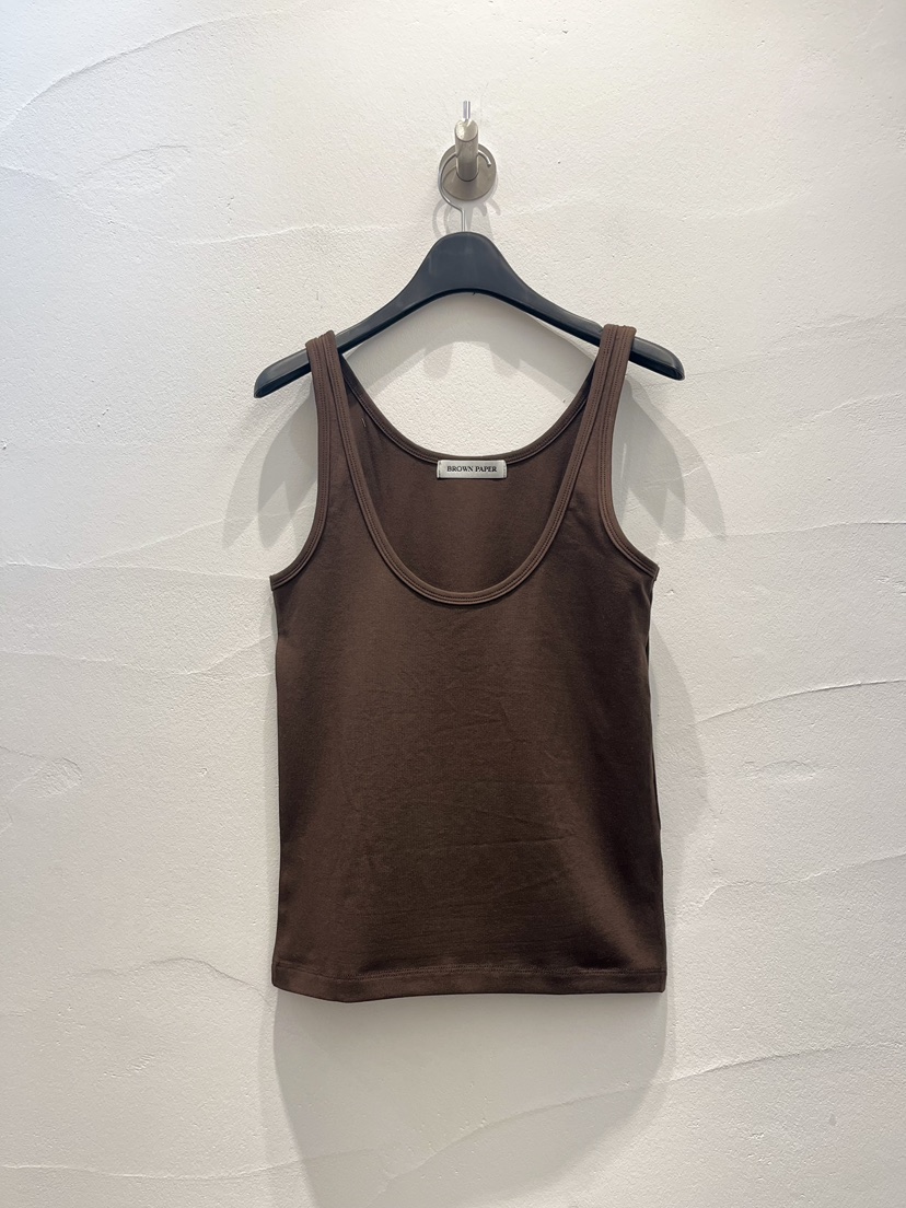 BROWN PAPER-S韓國直郵女士新品26春夏人氣吊帶背心U領BROWN PAPER-S吊帶/背心圖色3