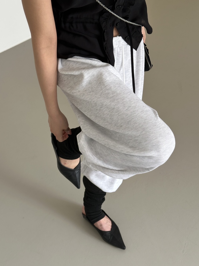 VIVE韓國直郵女士新品熱賣休閑人氣推薦26春夏休閑褲華夫格VIVE休閑褲