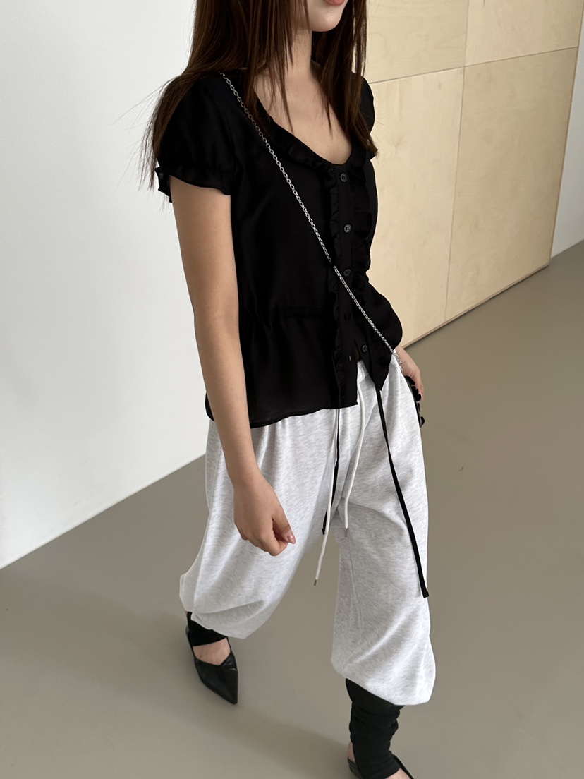 VIVE韓國直郵女士新品熱賣休閑人氣推薦26春夏休閑褲華夫格VIVE休閑褲