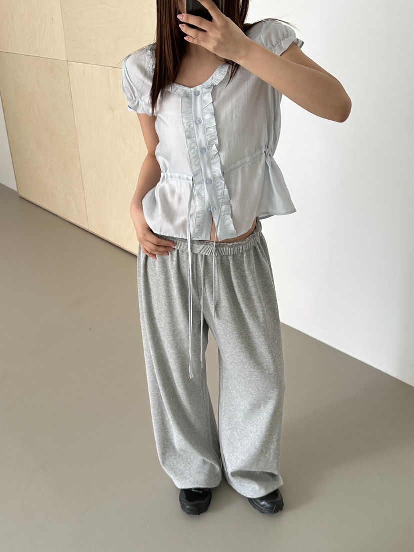 VIVE韓國直郵女士新品熱賣休閑人氣推薦26春夏休閑褲華夫格VIVE休閑褲