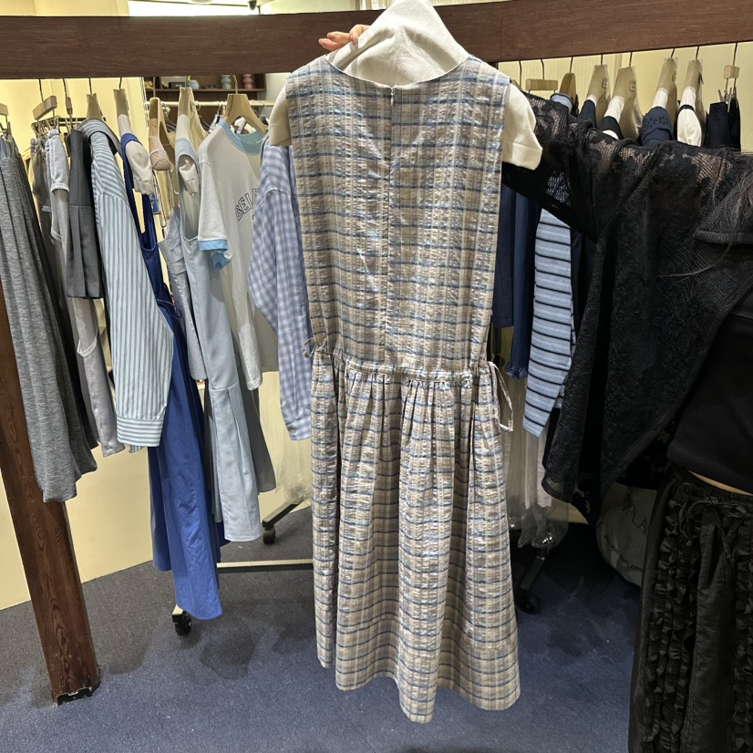 FURE韓國東大門代購女士新款熱賣職業推薦人氣連衣裙格紋FURE連衣裙