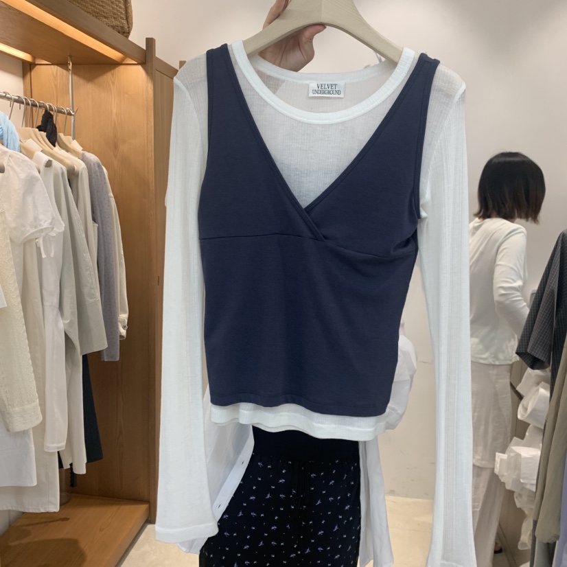 VELVET UNDERGROUND韓國東大門代購女裝新品26春夏吊帶背心VELVET UNDERGROUND吊帶/背心圖色1