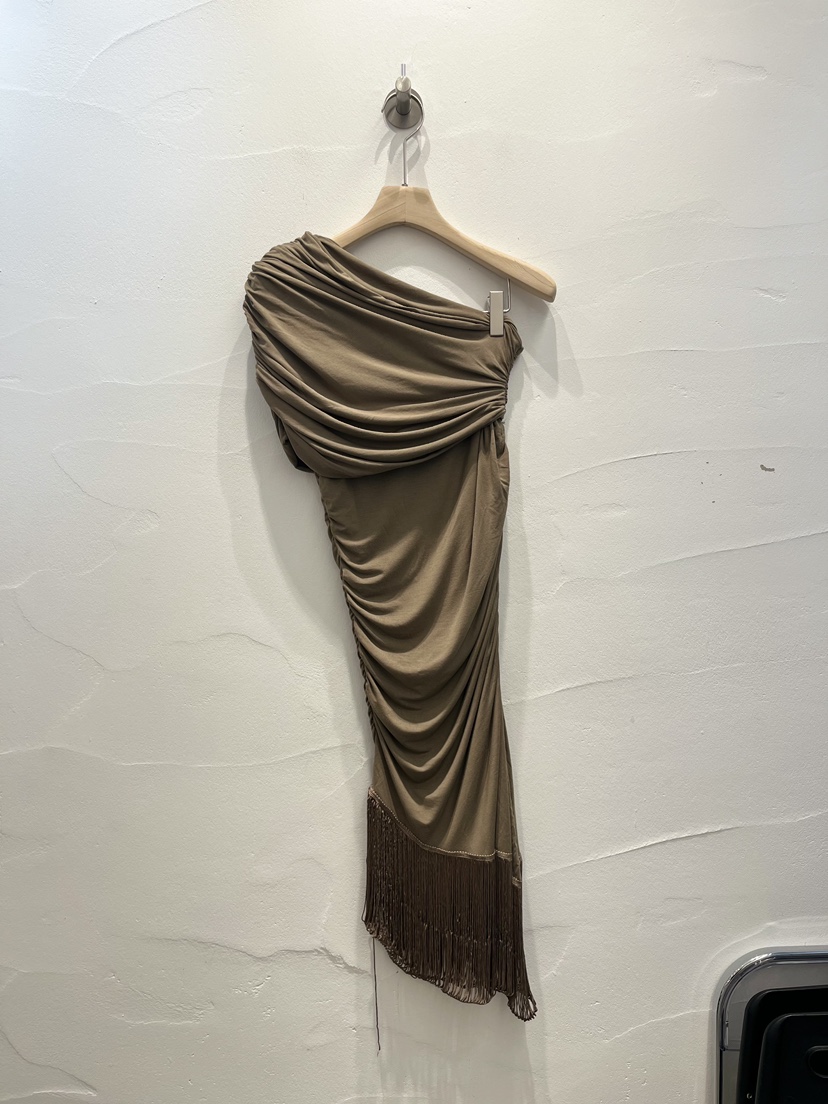 BROWN PAPER-S韓國直郵實拍女士新款26春夏連衣裙流蘇褶皺BROWN PAPER-S連衣裙圖色1