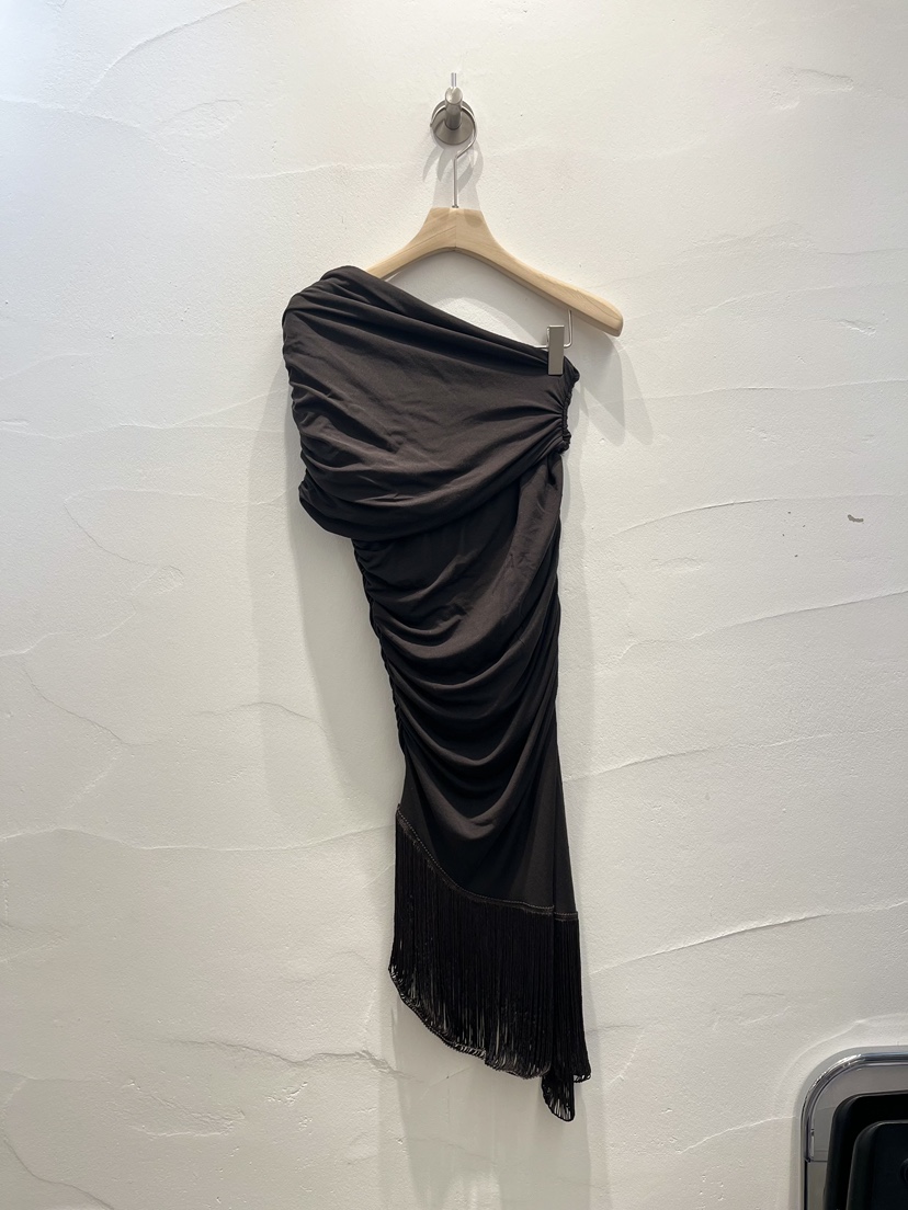 BROWN PAPER-S韓國直郵實拍女士新款26春夏連衣裙流蘇褶皺BROWN PAPER-S連衣裙圖色2