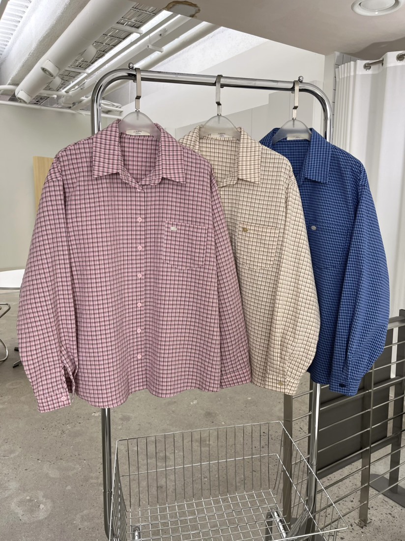 J CRANE-A韓國直郵女士新款職業熱賣時尚襯衫蕾絲衫格子J CRANE襯衫/蕾絲衫