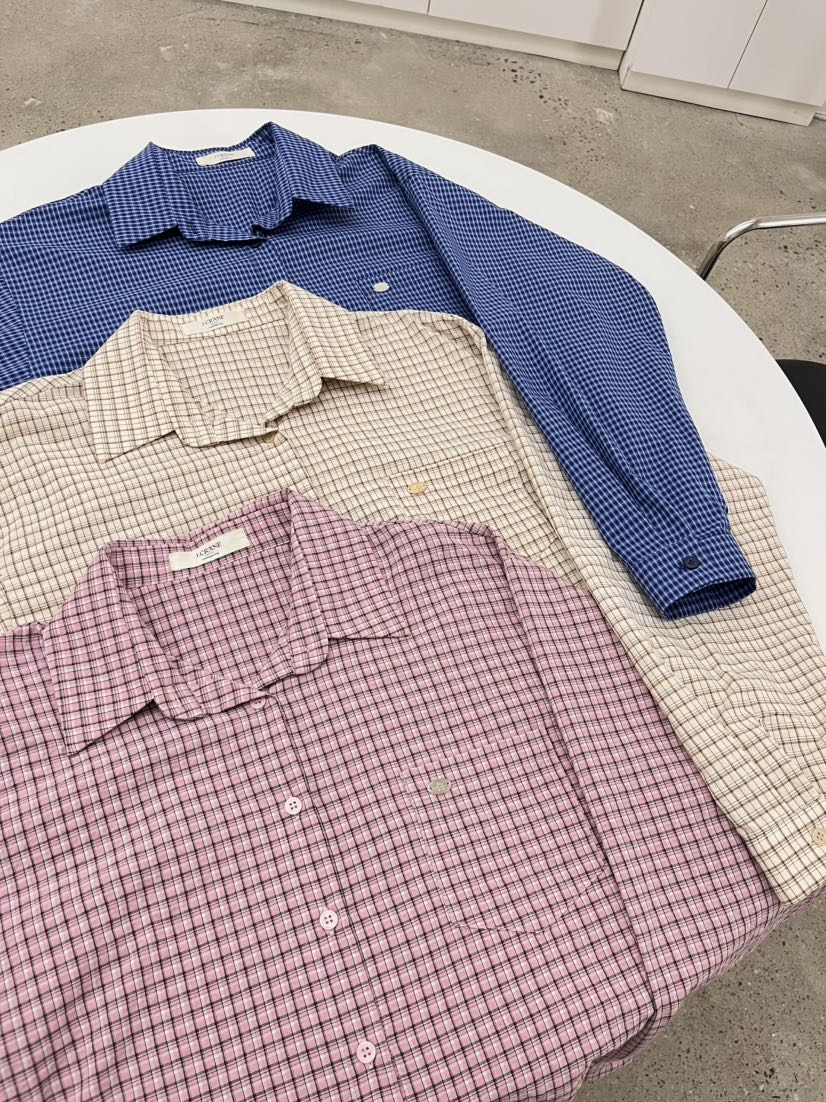 J CRANE-A韓國直郵女士新款職業熱賣時尚襯衫蕾絲衫格子J CRANE襯衫/蕾絲衫