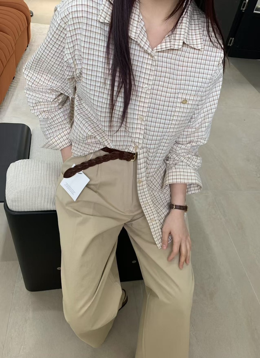 J CRANE-A韓國直郵女士新款職業熱賣時尚襯衫蕾絲衫格子J CRANE襯衫/蕾絲衫