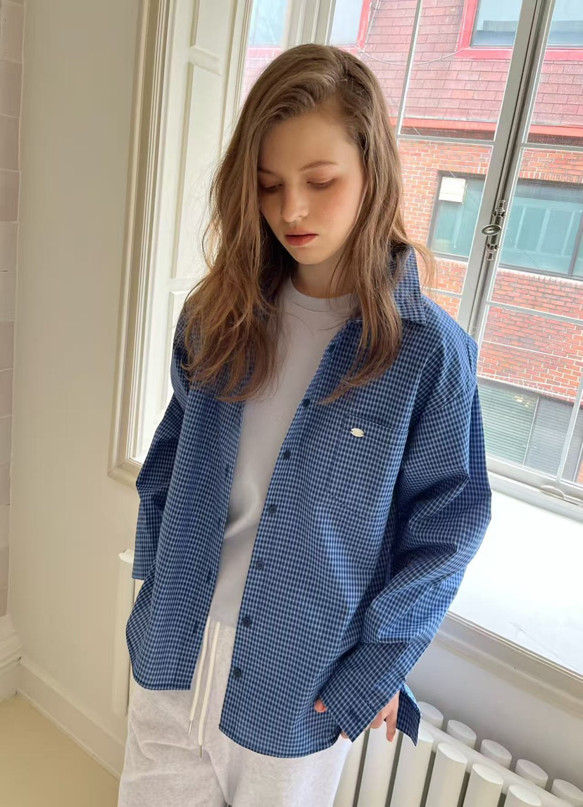 J CRANE-A韓國直郵女士新款職業熱賣時尚襯衫蕾絲衫格子J CRANE襯衫/蕾絲衫圖色2