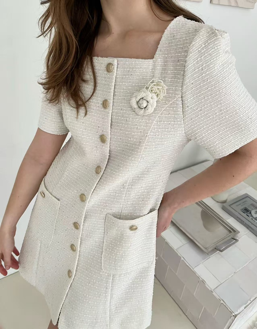 J CRANE-A韓國直郵女裝新品熱賣休閑26春夏連衣裙粗花呢J CRANE連衣裙