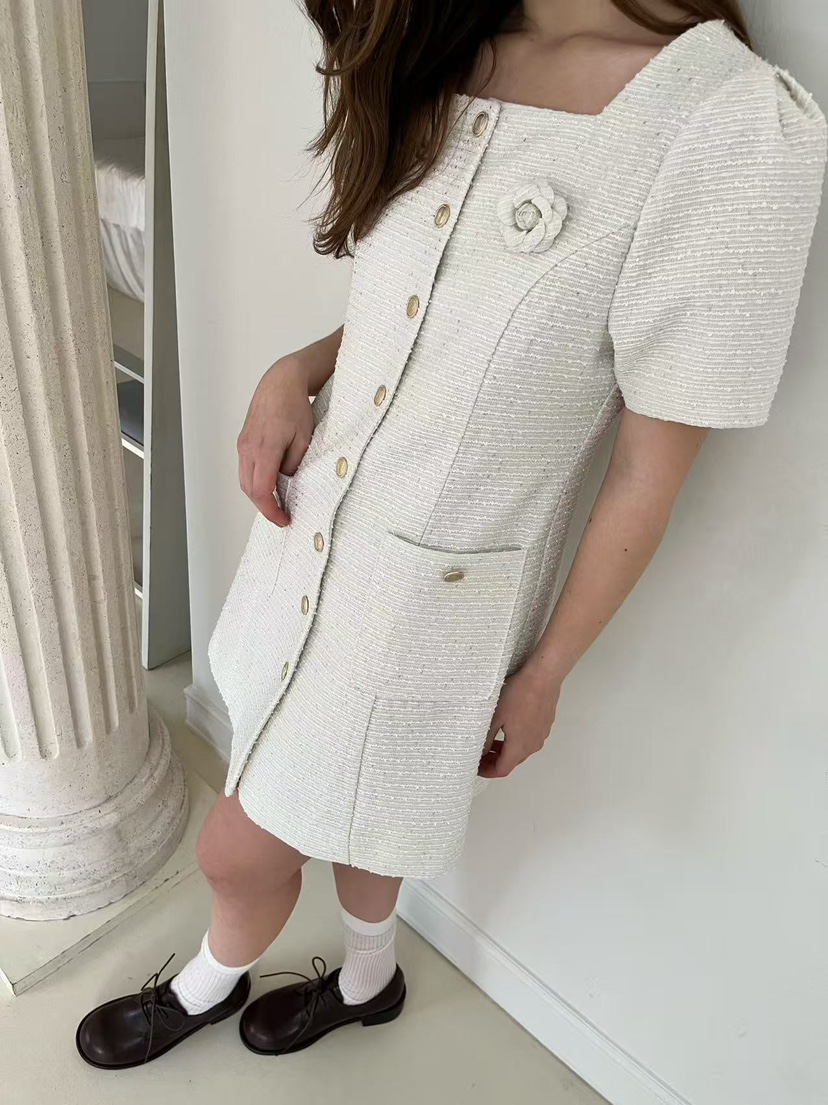 J CRANE-A韓國直郵女裝新品熱賣休閑26春夏連衣裙粗花呢J CRANE連衣裙