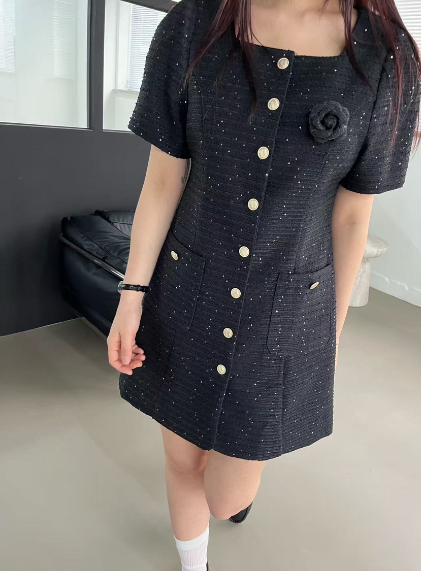 J CRANE-A韓國直郵女裝新品熱賣休閑26春夏連衣裙粗花呢J CRANE連衣裙